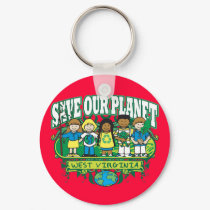 Earth Kids West Virginia keychains