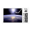 Earth limb., Robot arm, sunburts and Earth. postage by moxieann Earth limb., Robot arm, sunburts and Earth. postage