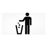Earth Litter Disposal Customized Photo Card
