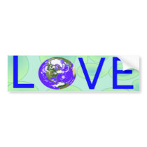 Earth love bumper sticker bumper stickers