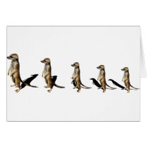 Earth male in row greeting card