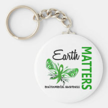 Earth Matters Butterfly Environmental Awareness Key Chains