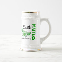 Earth Matters Butterfly Environmental Awareness Coffee Mugs