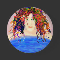 Earth Mother Art Pin buttons by Victoreeah Earth Mother Art Pin buttons