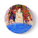 Earth Mother Art Pin buttons