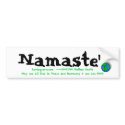 earth, Namaste', Loving-m-e.com ----LOVING Mot... bumper stickers by lovingme earth, Namaste', Loving-m-e.com ----LOVING Mot... bumper stickers