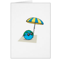 Earth on the beach design cards