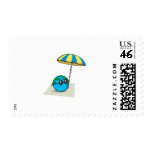 Earth on the beach design stamp