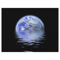 Earth Over Flooded Water Ripples Custom Flyer