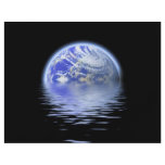 Earth Over Flooded Water Ripples Custom Flyer