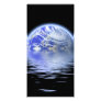 Earth Over Flooded Water Ripples Photo Card