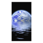 Earth Over Flooded Water Ripples Photo Card