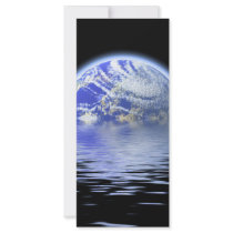 Earth Over Flooded Water Ripples Full Color Rack Card