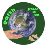 earth pass it on sticker