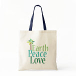 Earth Peace Love Earth Day Bag