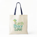 Earth Peace Love Earth Day Bag bag