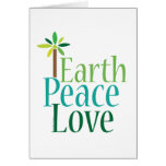 Earth Peace Love Earth Day Card