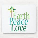 Earth Peace Love Earth Day Gifts Mouse Pad