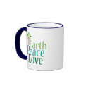 Earth Peace Love Earth Day Mug mug