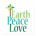 Earth Peace Love Earth Day Poster