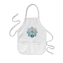 Earth Peace Menorah Aprons aprons