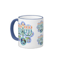 Earth Peace Menorah Mugs