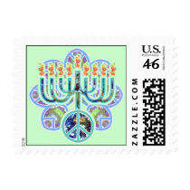 Earth Peace Menorah Stamps stamps