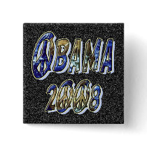 Earth Peace Obama 2008 Pins