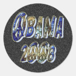 Earth Peace Obama 2008 Round Stickers