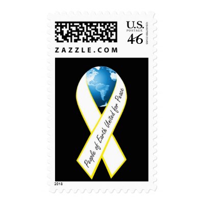 EARTH PEACE RIBBON STAMP by stefie444
