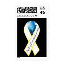 EARTH PEACE RIBBON postage