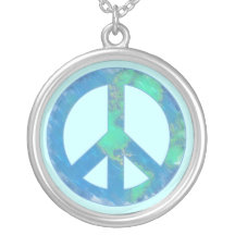 Earth Peace Sign Necklace