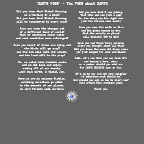'EARTH POEM' - The POEM about EARTH t-shirts by aquamotion 'EARTH POEM' - The POEM about EARTH t-shirts