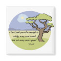 Earth quote by Ghandi magnet