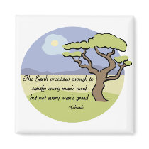Earth quote by Ghandi magnet
