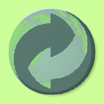 Earth RECYCLE magnets by trish1968 Earth RECYCLE magnets