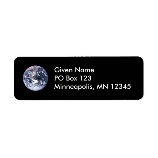 Earth Return Address Labels