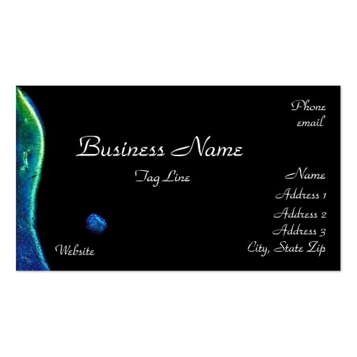 Earth Rise 2 Business Card Template (front side)