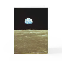 Earth rising over Moon Greeting Cards