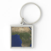 Earth showing landcover over Africa Keychain