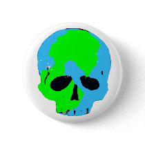 Earth Skull Button