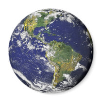 Earth sticker button magnet