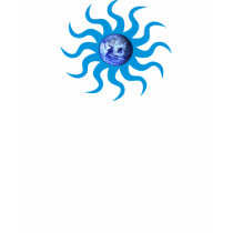 “EARTH SUN” symbol/light blue T-Shirt