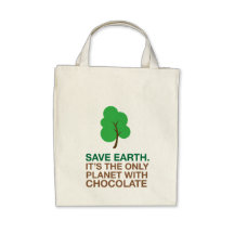 Earth, The Only Planet With Chocolate Canvas Bag