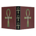 Earth Tone Ankh 3 Ring Binders