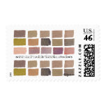 Earth tone color tiles classic postage stamp