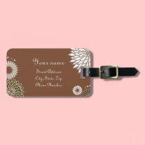 Earth Tone Floral Luggage Tag luggage tags