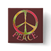Earth Tone Peace Buttons