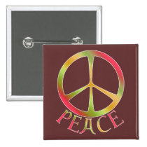 Earth Tone Peace Buttons