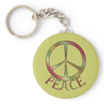 Earth Tone Peace Keychain